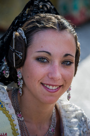 Valencia, Spain - March 16, 2008 - The Fallas Festival, feast of Saint Joseph with the floral offering to the Virgin Maryのeditorial素材