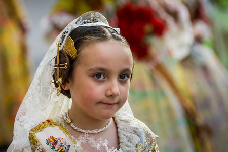 Valencia, Spain - March 16, 2008 - The Fallas Festival, feast of Saint Joseph with the floral...