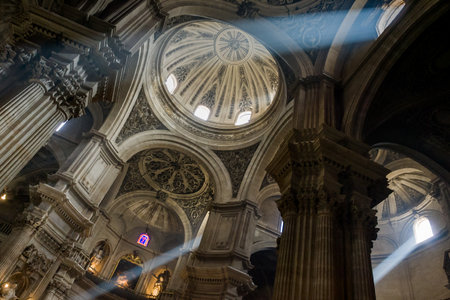 Granada, Spain - March 23, 2008 - Main Cathedral interior of Granada, Andalusia, Spainのeditorial素材