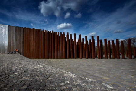 Budapest, capital of Hungary, The monument of 1956 - here stood the statue of Stalin and then the statue of Leninのeditorial素材