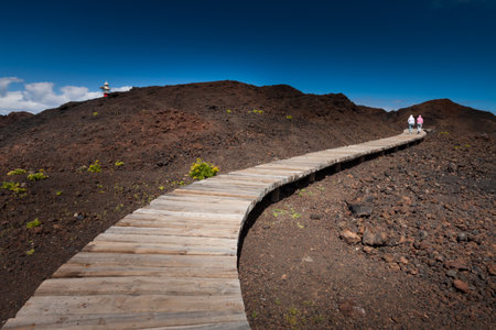 Tenerife, Espana - Punta Teno Rural Park with the lighthouse and the Atlantic oceanの写真素材