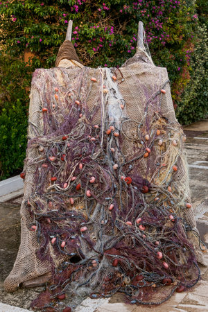 Bonagia, Trapani, Sicily - fishing nets on the wagon