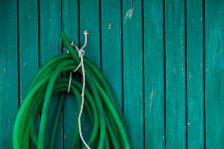 The old small houses of fishermen of Vada, seventy years are set in front of the harbor beach, rich colors of orange, blue, yellow, turquoiseの写真素材