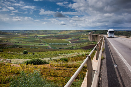 Agrigento, Italy - October 15, 2009: The main road to ancient Greek landmark in the Valley of the Temples, Sicilyのeditorial素材