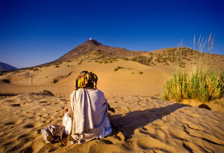 PUSHKAR, INDIA - NOVEMBER 17: Camels at the annual livestock fair on November 17, 1982 in Pushkar, Rajasthan, Indiaのeditorial素材