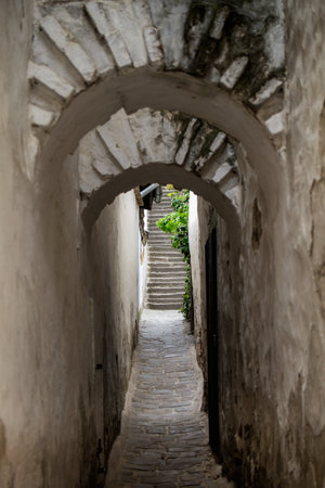 Budapest, capital of Hungary, one of the lanes of Szentendreの写真素材