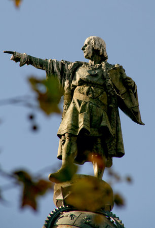 Barcelona, Catalonia, Spain - Statue of Christopher Columbus in Barcelona