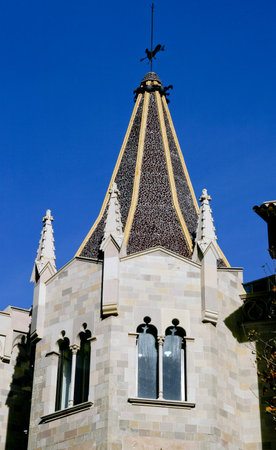 Barcelona, Catalonia, Spain - Antoni Rocamora building, Gaudi designed buildings, Barcelona, Spainのeditorial素材