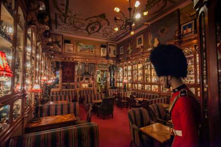 LISBON, PORTUGAL - January 31, 2011: the historic Pavilhao Chines bar where you can find all kinds of collections in the Barrio Alto neighborhood in Lisbonのeditorial素材