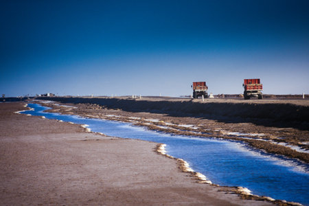 Chott El Jerid, Tunisia - is large endorheic salt lake in southern Tunisia