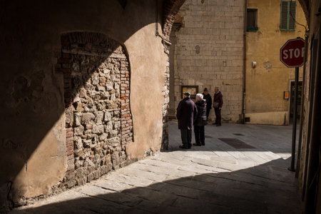Campiglia Marittima, Province of Livorno in the Italian region Tuscany, located about 100 kilometers from Florenceのeditorial素材