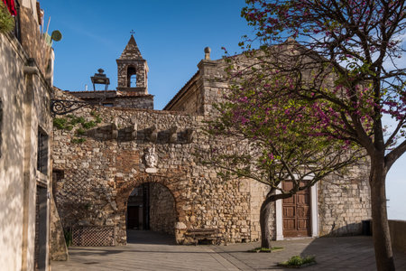 Rosignano Marittimo, Tuscany - Located in the province of Leghorn, from the square with the Church of San Ilario and the castle built in the year 1100 you can enjoy the view towards the sea of Rosignano Solvay, Vada and Castiglioncelloのeditorial素材