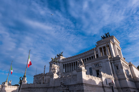 ROME, ITALY - JANUARY 06, 2019: urban overview with the altar of the homeland in the city of ROMAのeditorial素材