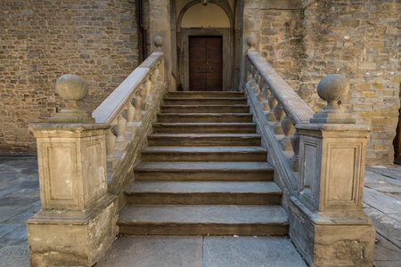 CORTONA, ITALY - MAY 13, 2018: the medieval seat of the MAEC was founded in 1727, as a Museum of the...