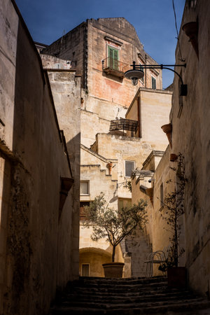 The city of Matera, in the province of Basilicata, Italy, 2019 European Capital of Cultureの写真素材