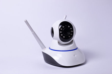 Wireless IP camera for video surveillance of houses and apartments.の写真素材