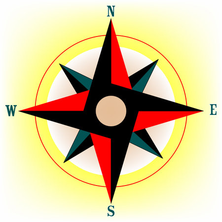 wind rose, vector art illustrationのイラスト素材