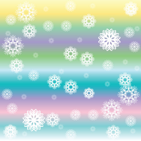 stripes and white snow flakes, vector art illustrationのイラスト素材