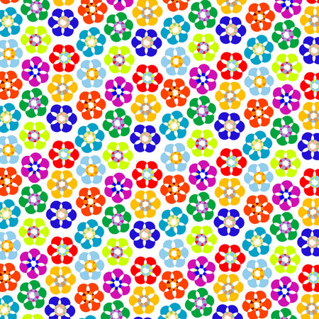 strange flowers pattern, vector art illustration; more patterns and textures in my galleryのイラスト素材
