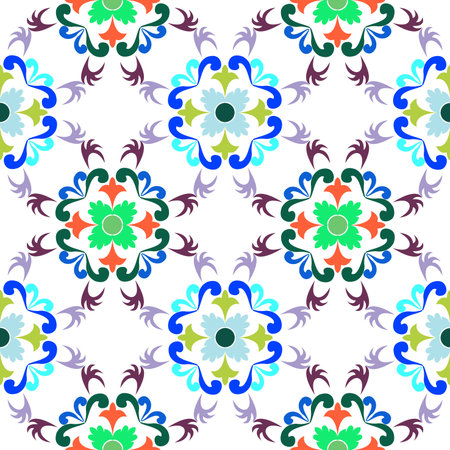 seamless floral pattern, vector art illustrationのイラスト素材