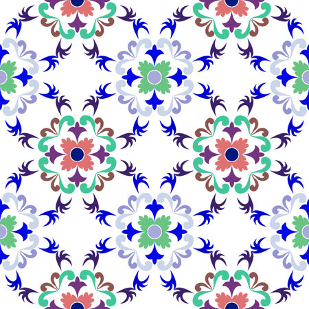 seamless floral pattern, vector art illustrationのイラスト素材