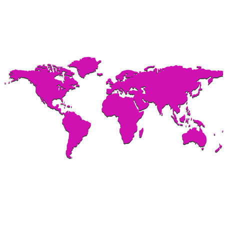 purple world map, vector art illustrationのイラスト素材