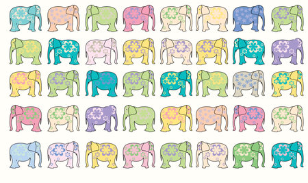 elephant vector background, vector art illustrationのイラスト素材