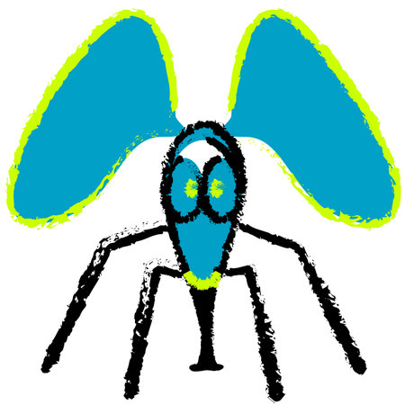 crazy fly, vector art illustration, more vector drawings in my gallery.のイラスト素材