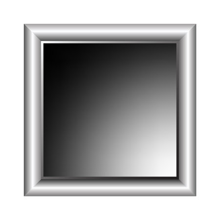 aluminium photo frame, vector art illustration; more photo frames in my galleryのイラスト素材