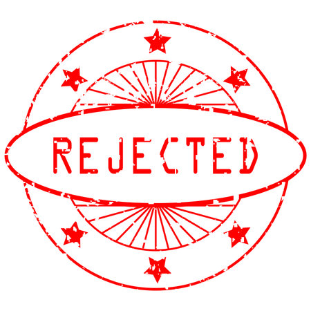 grunge round stamp - rejected, abstract art illustrationのイラスト素材