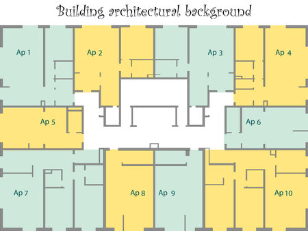building architectural background, abstract art illustrationのイラスト素材