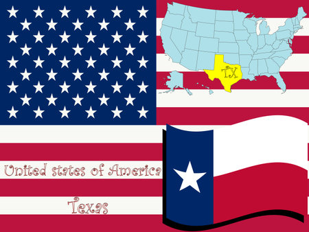 texas state illustration, abstract  artのイラスト素材