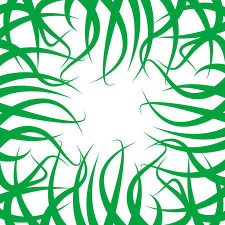 grass frame against white background, abstract  art illustrationのイラスト素材