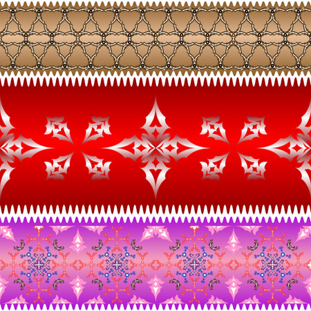 ornamental design ribbons against white backgroundのイラスト素材