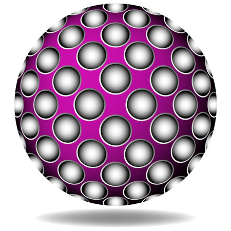 purple abstract sphereのイラスト素材