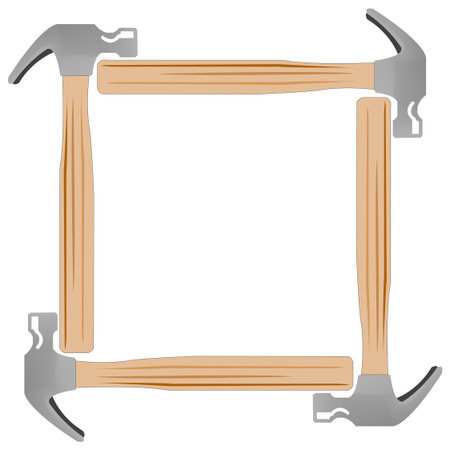 hammer photo frameのイラスト素材