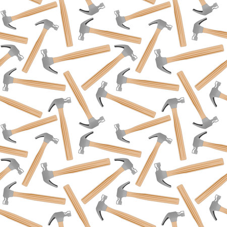 hammer seamless patternのイラスト素材