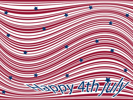 happy 4th july compositionのイラスト素材