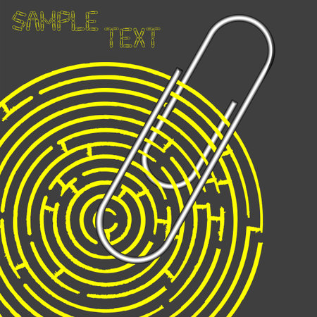 maze and paper clip abstact compositionのイラスト素材