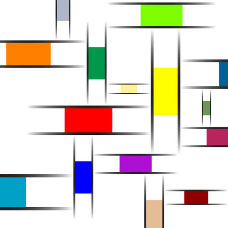 mondrian abstract texture, vector art illustrationのイラスト素材