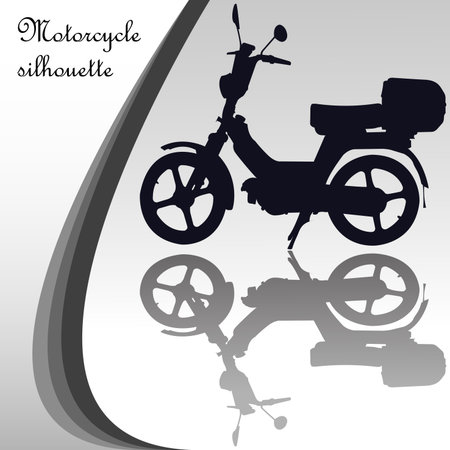 motorcycle silhouette, abstract vector art illustrationのイラスト素材