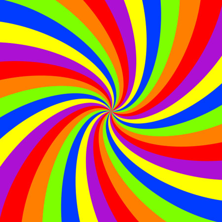 rainbow swirl pattern, abstract art illustrationのイラスト素材