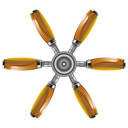 ship wheel against white background, abstract vector art illustrationのイラスト素材