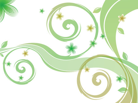 vector floral background, abstract art illustrationのイラスト素材