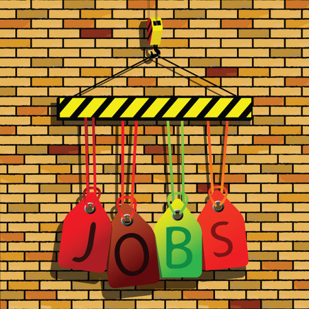 jobs under construction, abstract vector art illustrationのイラスト素材