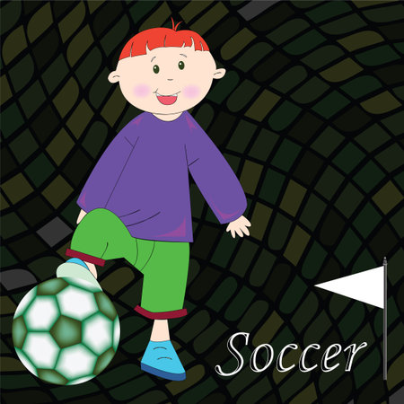 soccer player background, abstract vector art illustrationのイラスト素材