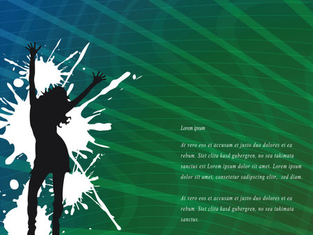 green vector background, abstract art illustrationのイラスト素材