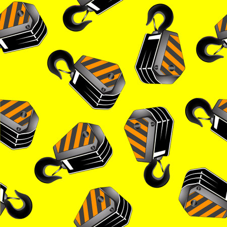 crane hooks seamless pattern, abstract texture; vector art illustrationのイラスト素材