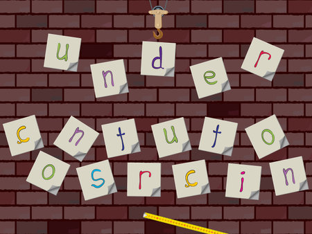 under construction notes, abstract vector art illustration; image contains gradient meshのイラスト素材