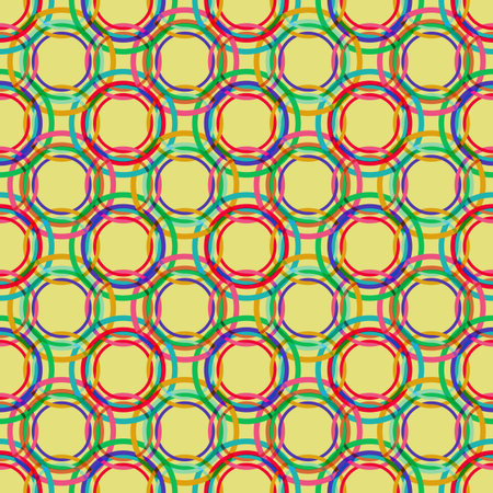 circles texture, abstract seamless pattern; vector art illustration; image contains transparencyのイラスト素材